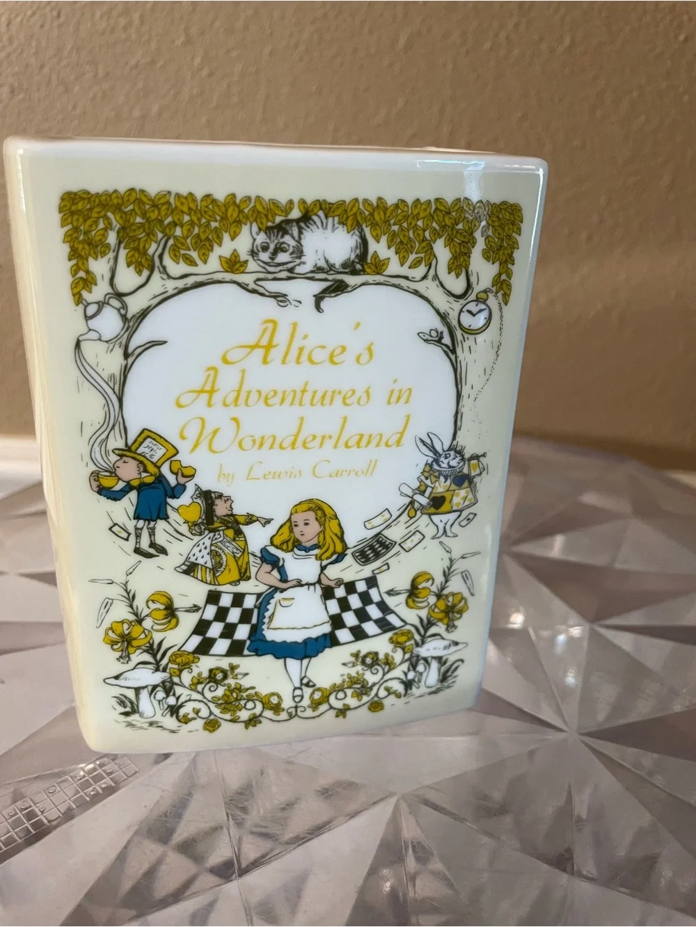 Biblio Bloom Vintage Alice Adventures In Wonderland Book Shaped Vase